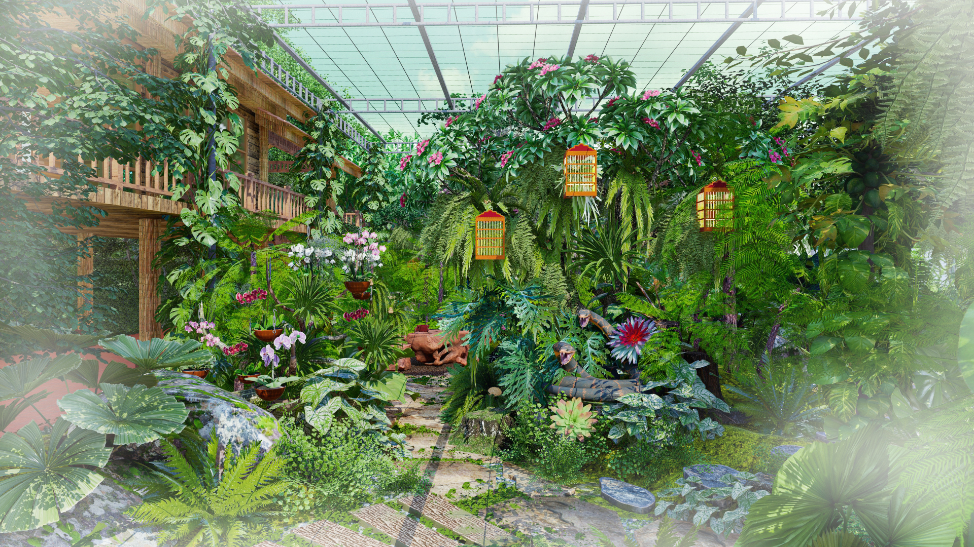 Vườn phong cách tropical